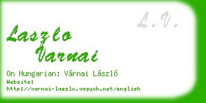 laszlo varnai business card
