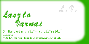 laszlo varnai business card